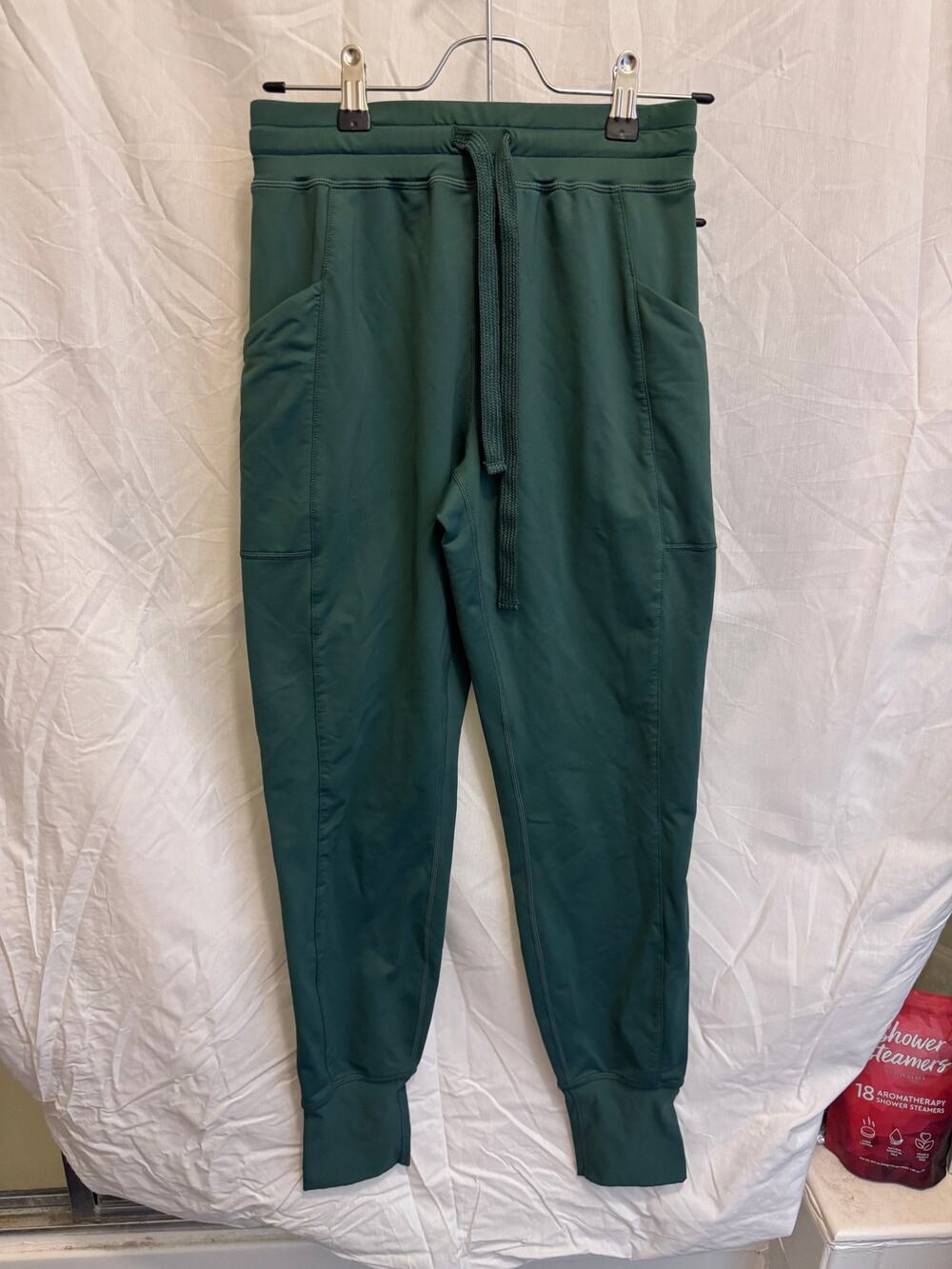 Fabletics Green Drawstring Cuffed Pocket Joggers Size 2XS
